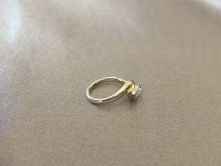 Marquise-Cut Diamond Bypass Ring with Pave Shank - Secure Partial Bezel-Set Center Diamond - Bridal & Wedding Jewelry