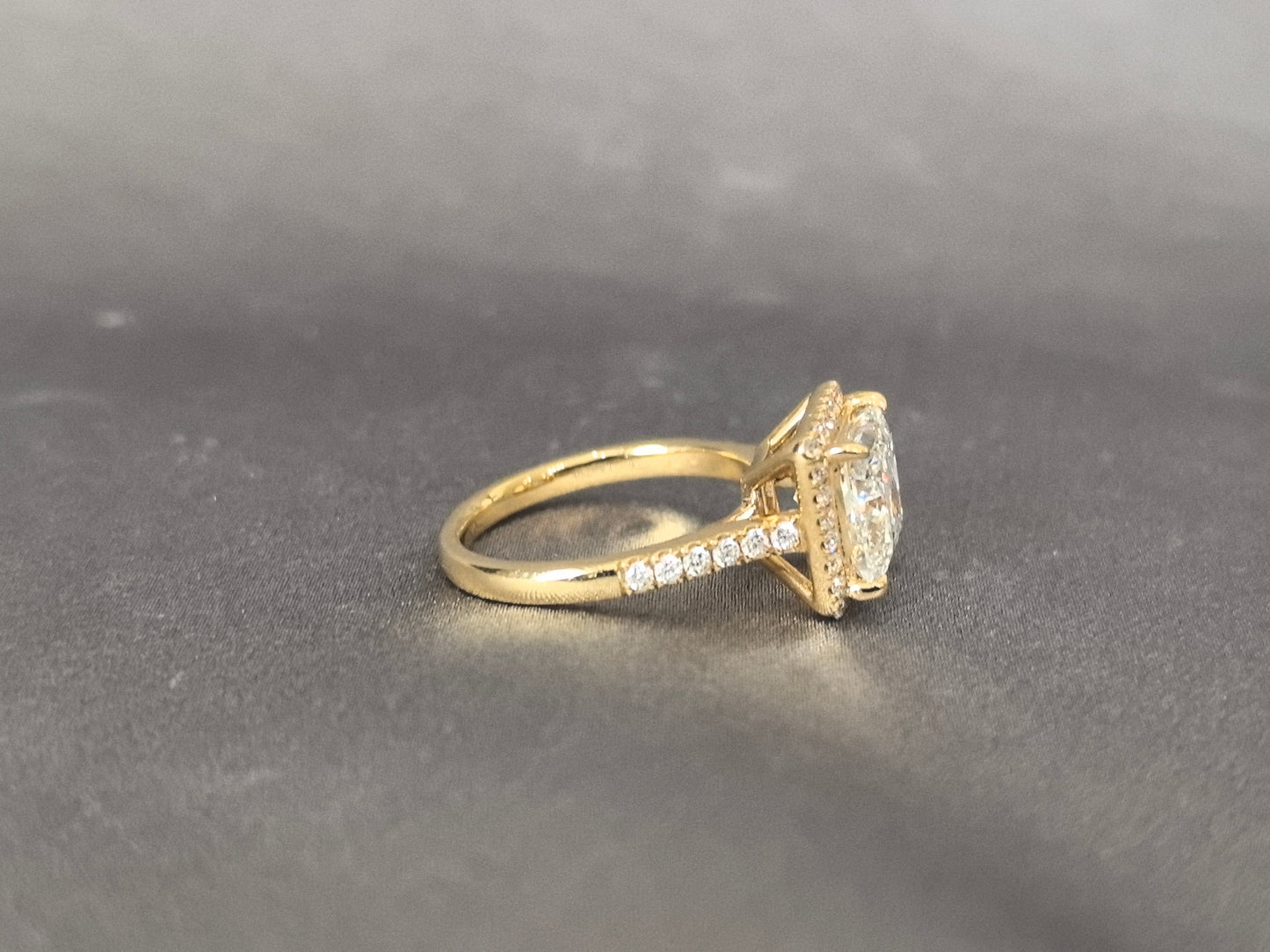 Princess Halo Half Eternity Ring - Double Sparkle Design - Modern Brilliance