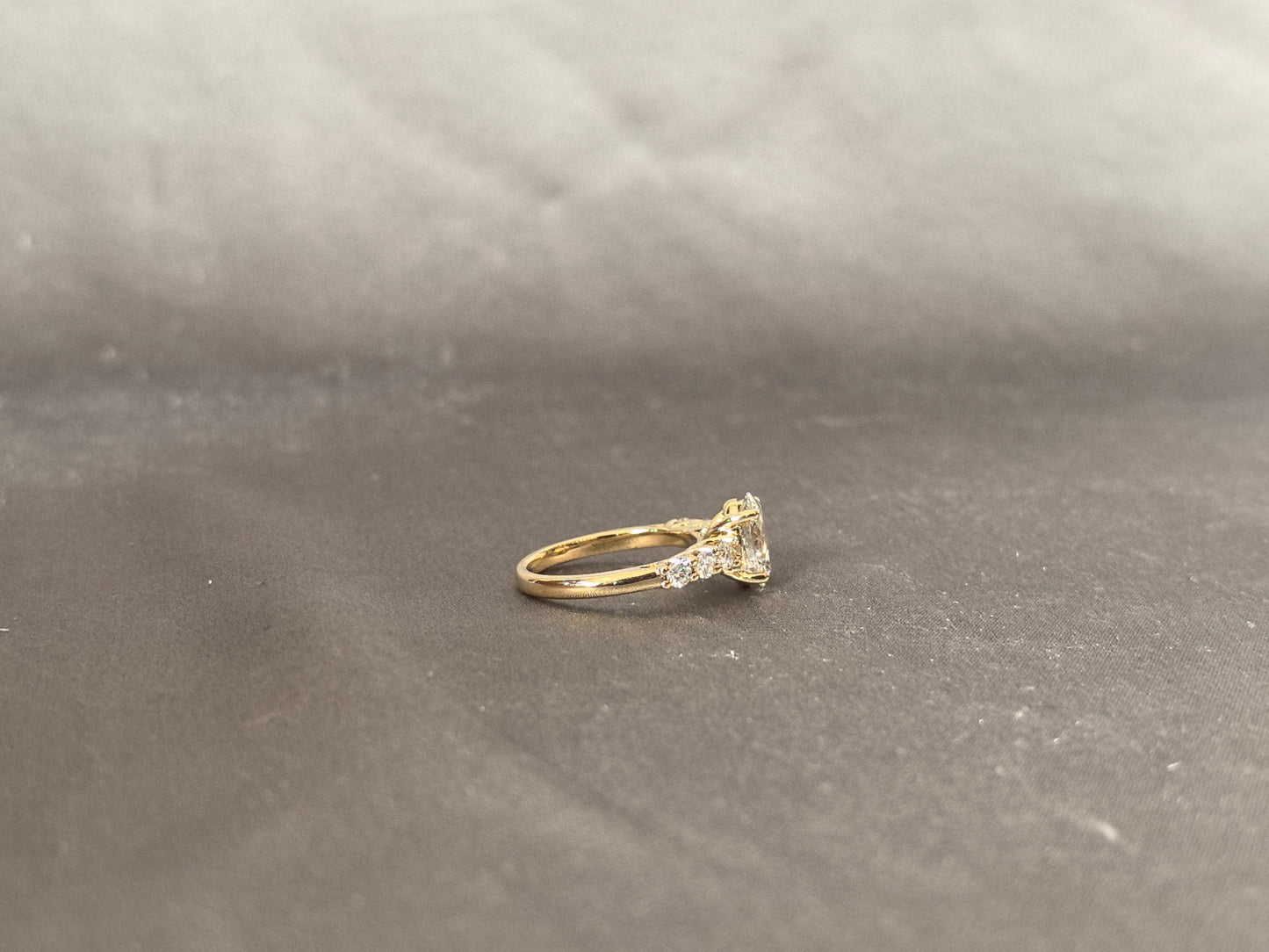 Oval Diamond Ring - Lab Grown Diamond Ring - Four Prong Setting