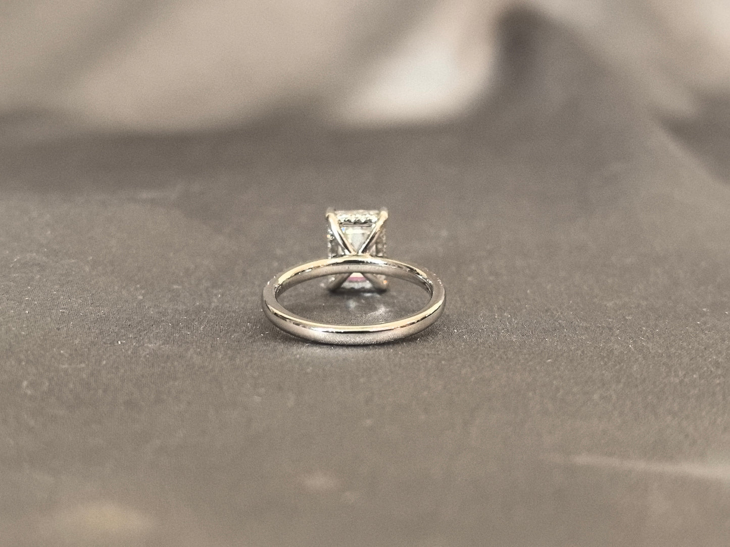 2 Carat Emerald Diamond - Hidden Halo - Diamond Accents