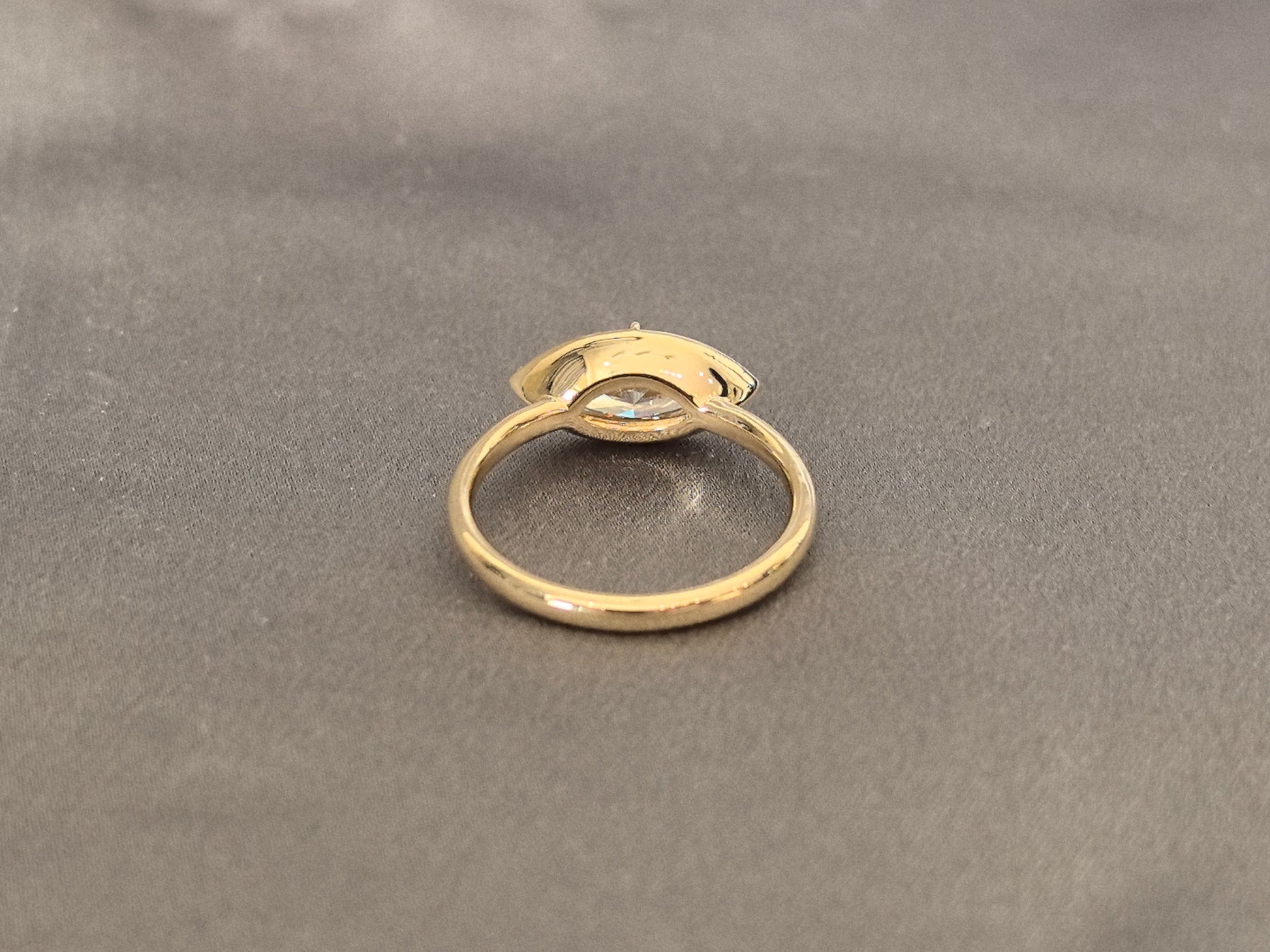 Marquise Cut Lab Diamond Solitaire Ring - Prong-Set - Minimalist Engagement Ring