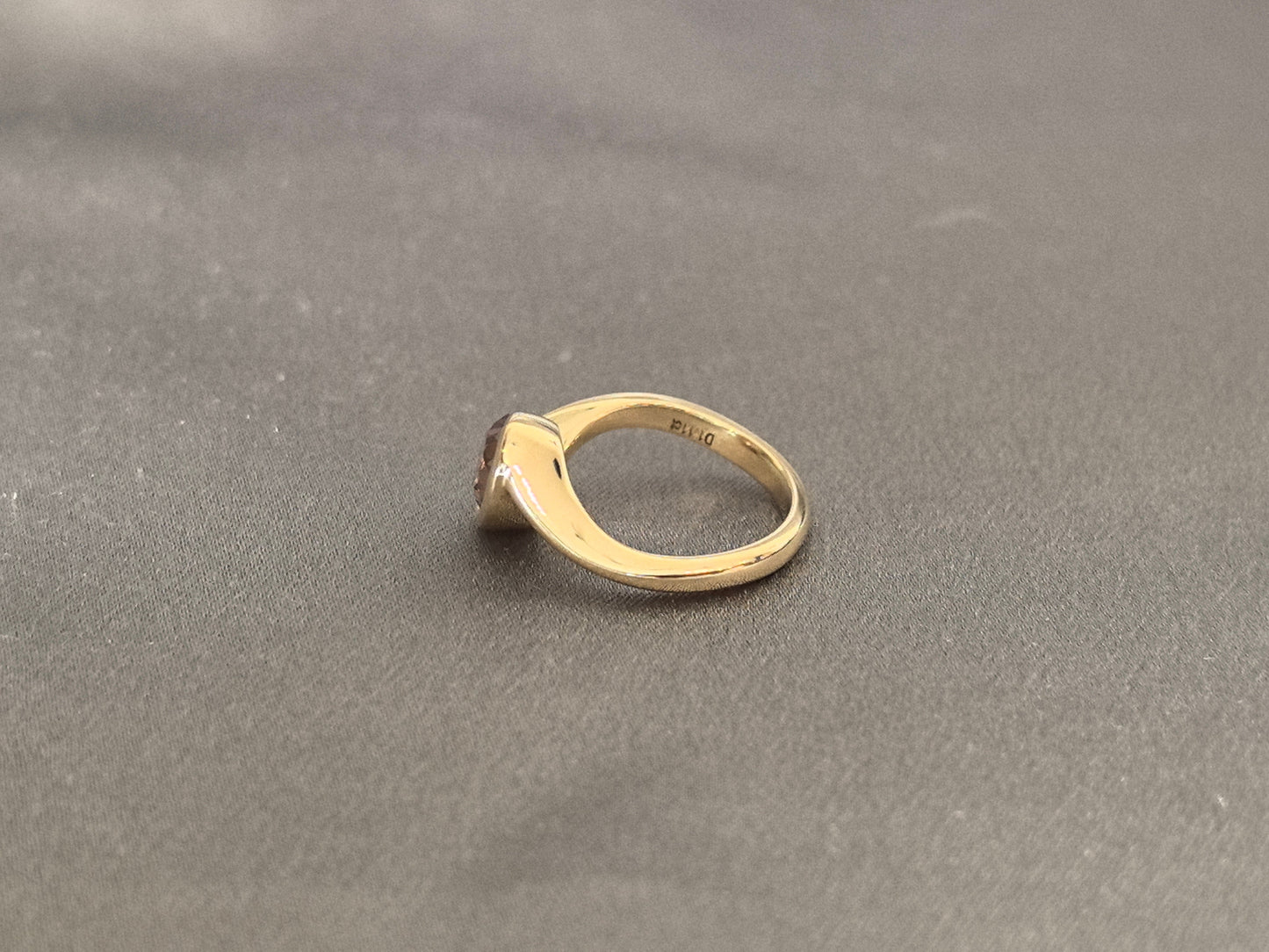 Oval Cut Lab Diamond Ring - Bezel Setting - Vintage Bridal Jewelry