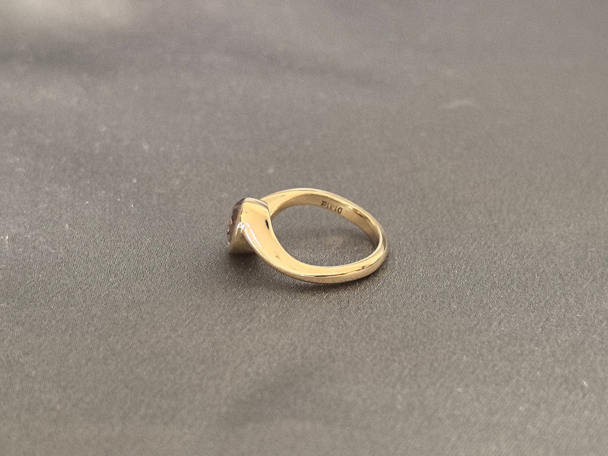 Oval Cut Lab Diamond Ring - Bezel Setting - Vintage Bridal Jewelry