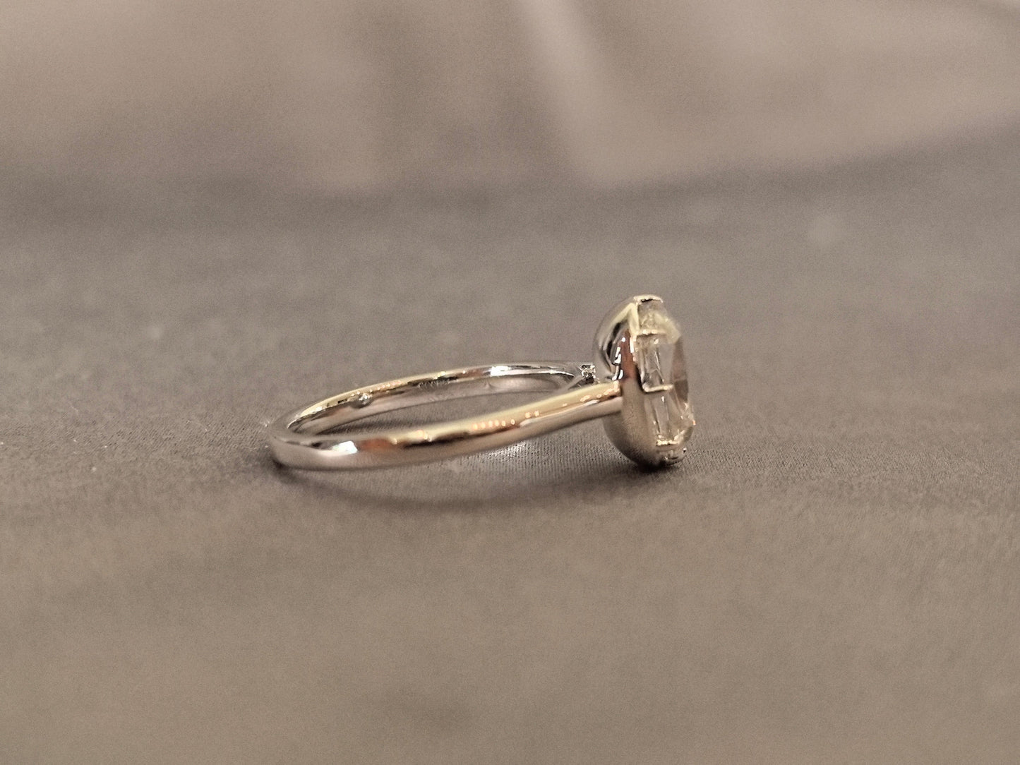 Old Mine Cushion Cut Diamond Ring - Vintage-Inspired Solitaire Engagement Ring - Prong & Partial Bezel-Set Diamond Ring