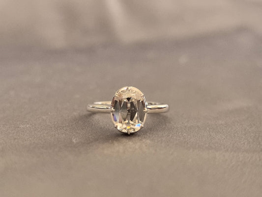 Old Mine Cushion Cut Diamond Ring - Vintage-Inspired Solitaire Engagement Ring - Prong & Partial Bezel-Set Diamond Ring