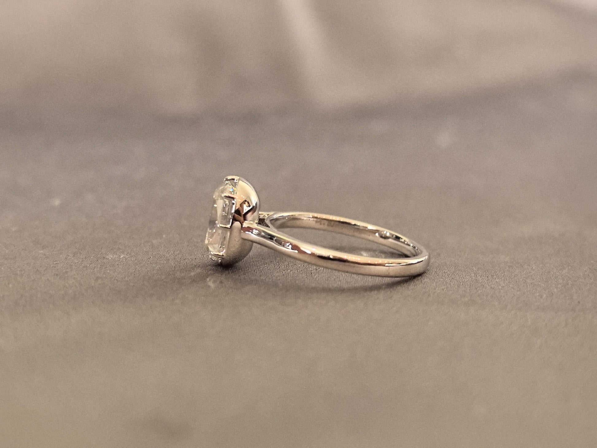 Old Mine Cushion Cut Diamond Ring - Vintage-Inspired Solitaire Engagement Ring - Prong & Partial Bezel-Set Diamond Ring