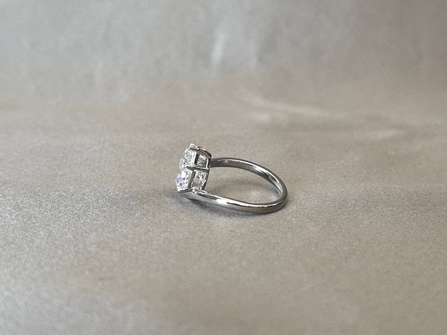 Pear Cut Lab Diamond Ring - Twisted Band - Minimalist Design