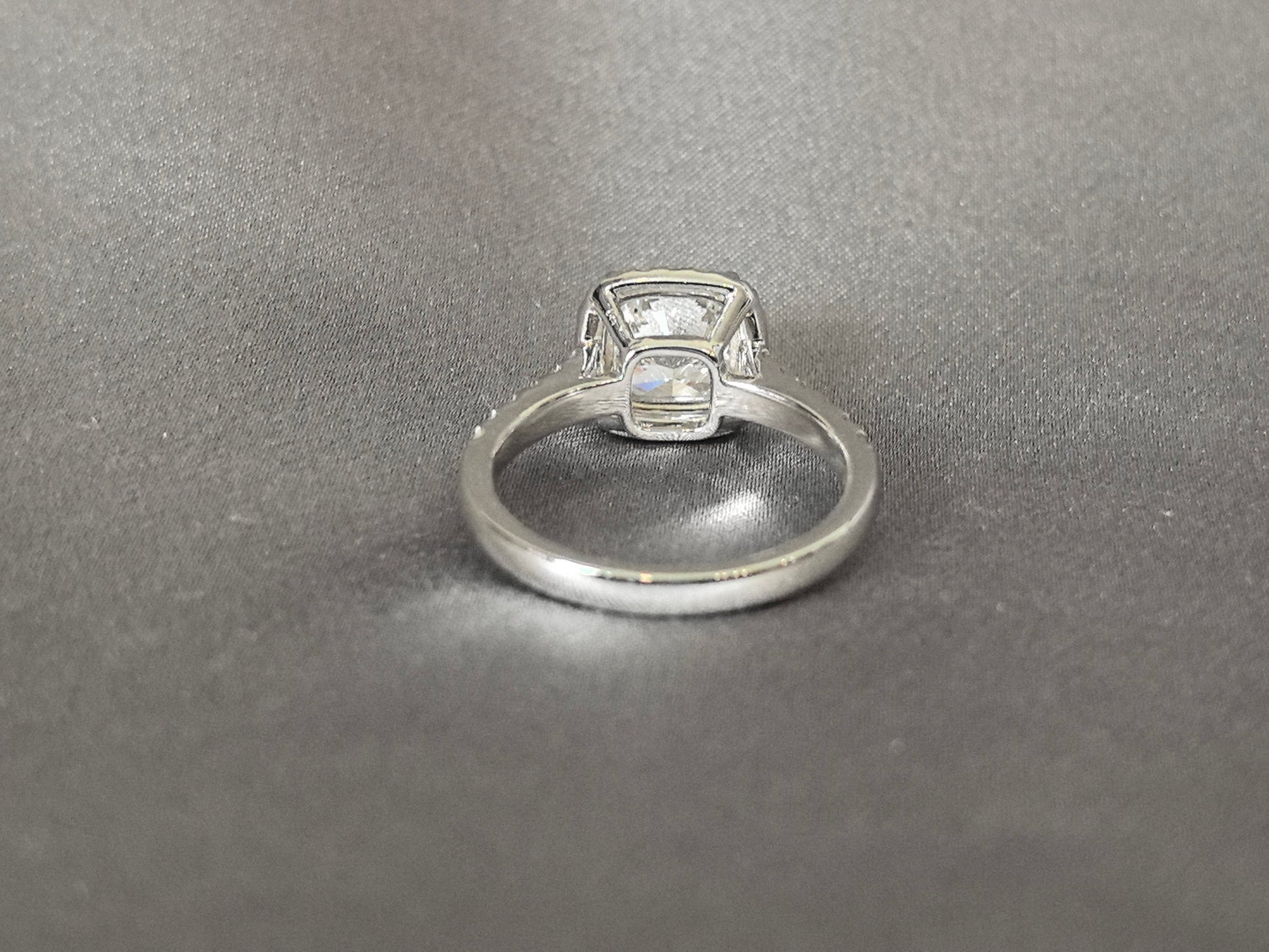 Cushion Halo Half Eternity Ring