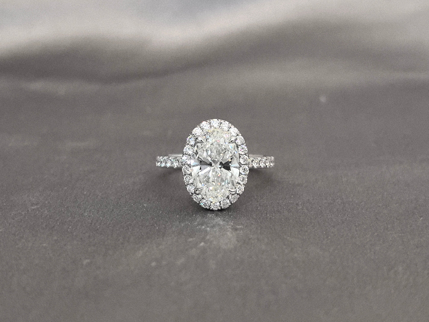 Oval Cut Lab Diamond Full Eternity Ring - Bezel Setting - Classic Timeless Bridal Fine Jewelry