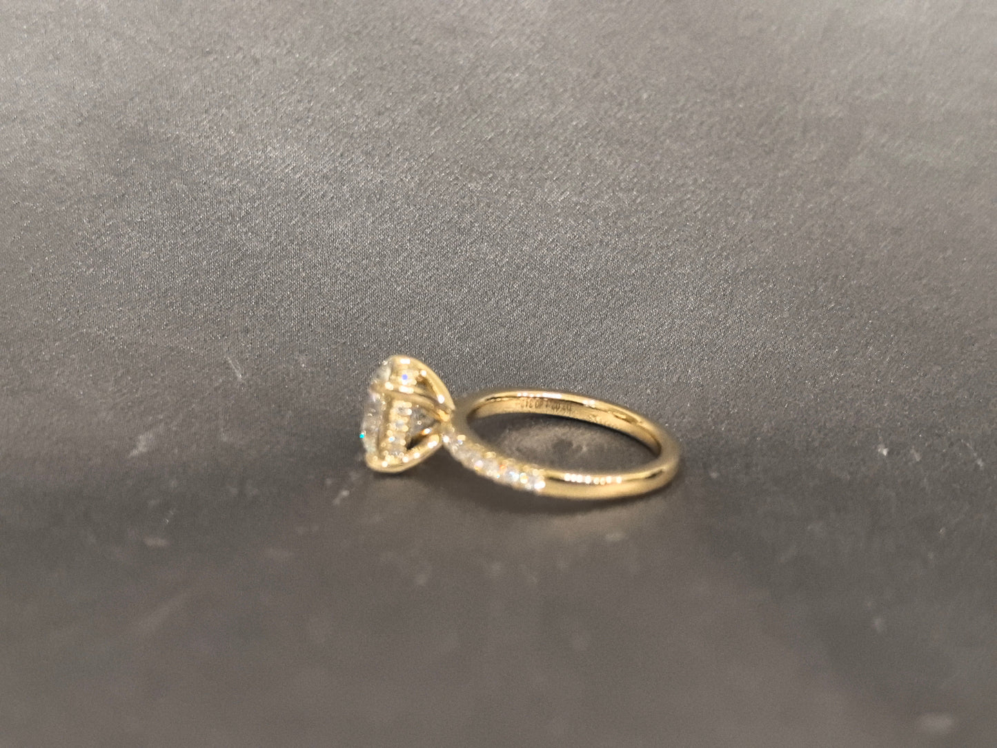 Round Solitaire Ring - Half Eternity - 4-Prong Setting