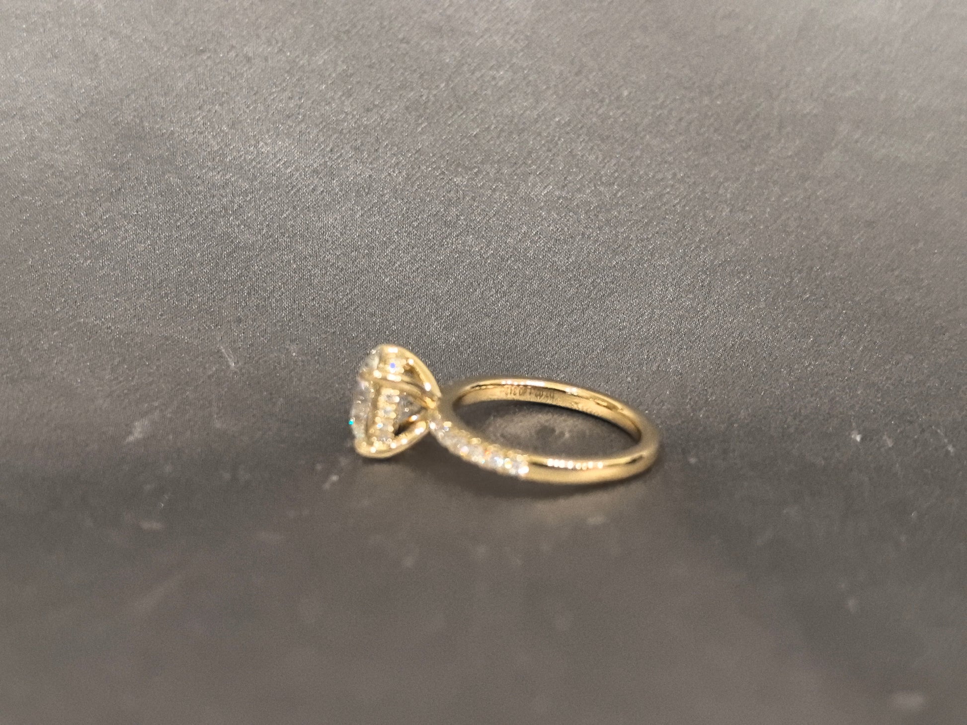 Round Solitaire Ring - Half Eternity - 4-Prong Setting
