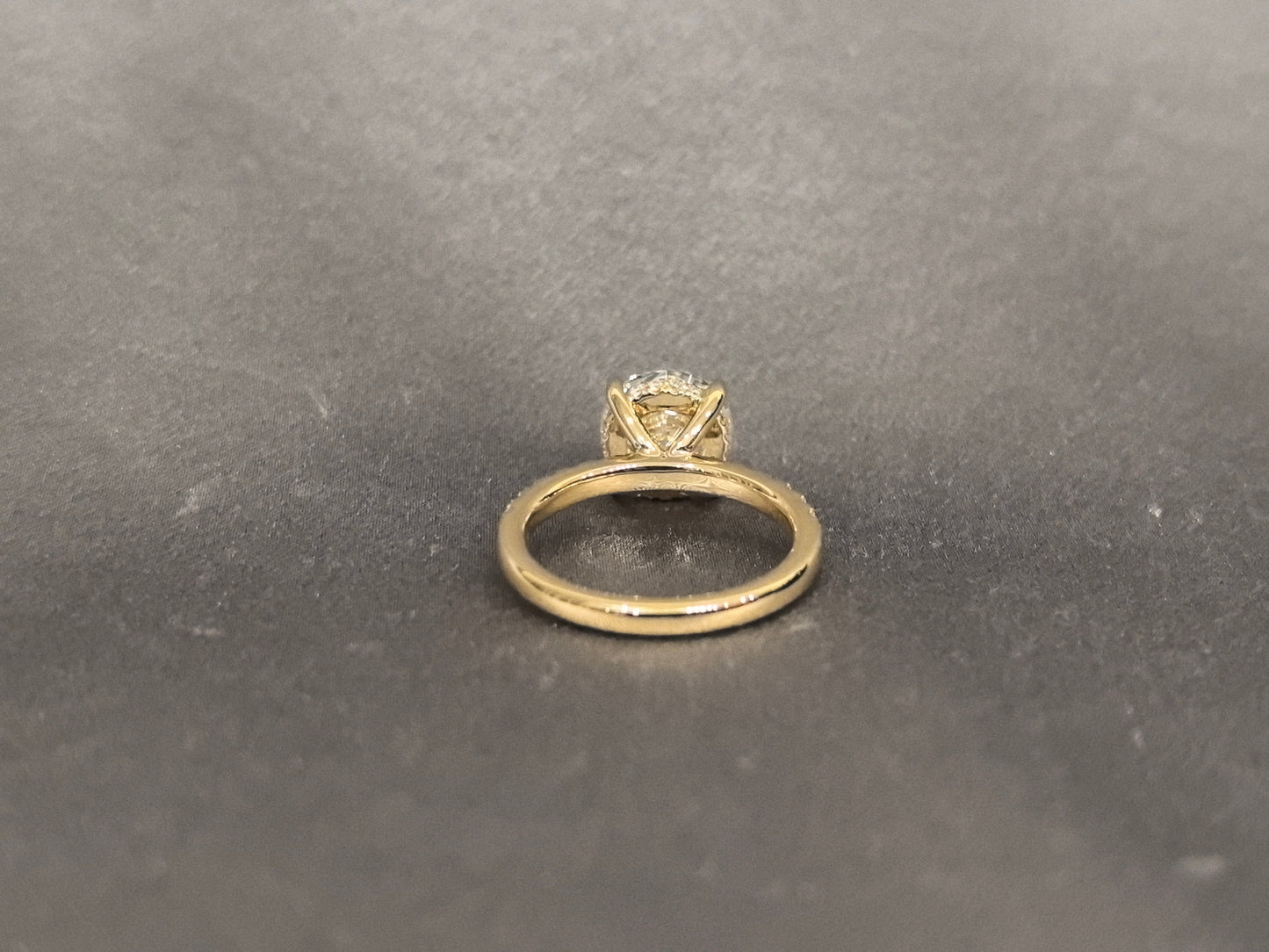 Round Solitaire Ring - Half Eternity - 4-Prong Setting