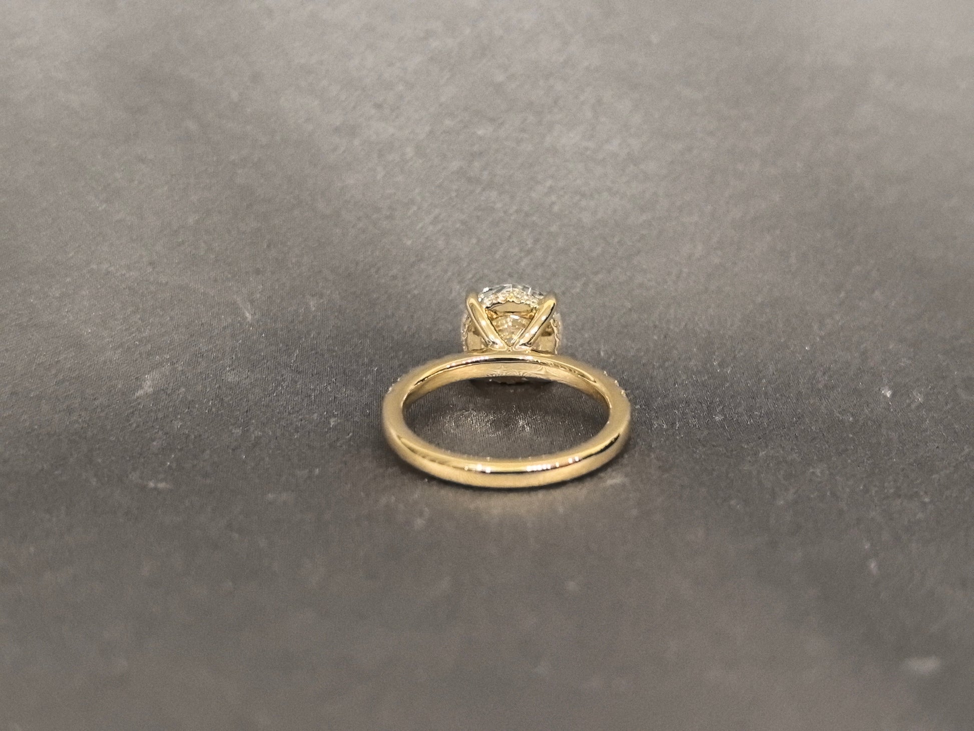 Round Solitaire Ring - Half Eternity - 4-Prong Setting