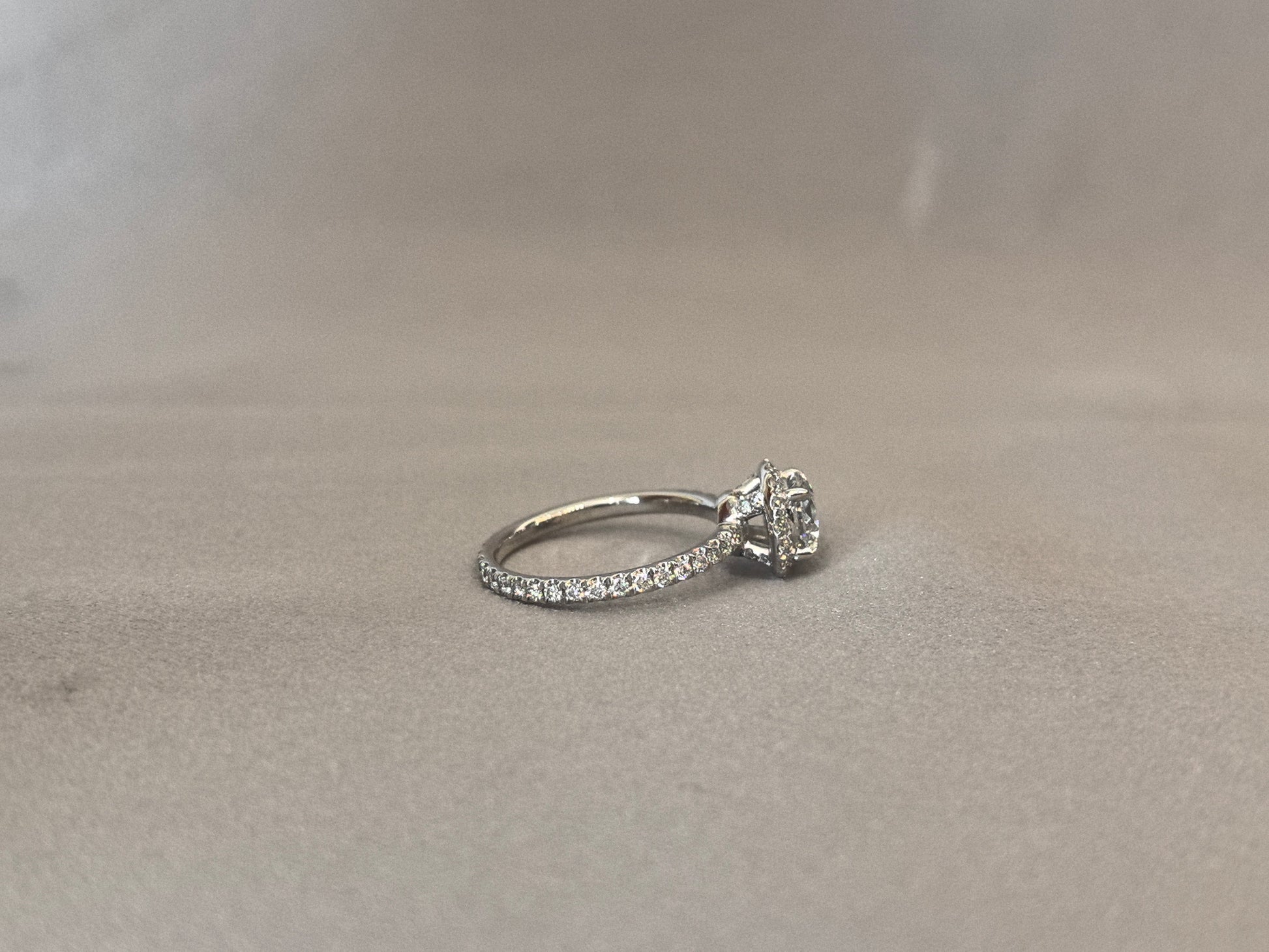 Round Cut Lab Diamond Full Eternity Ring - Double Halo Setting - Luxurious & Ethical