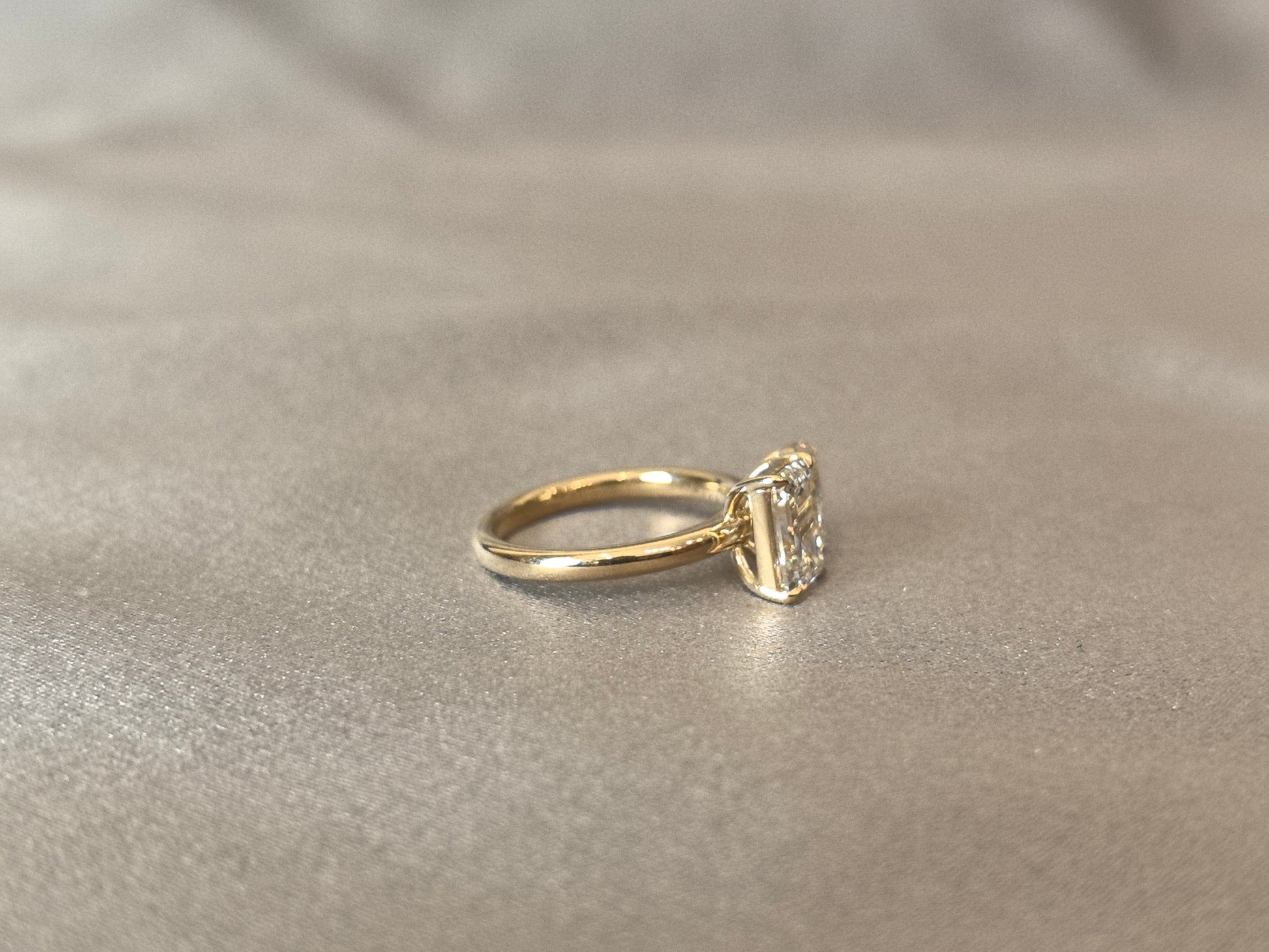 Oval & Emerald Cut Two-Stone Ring - Customizable Lab Gemstones - Personalized Birthstone Design