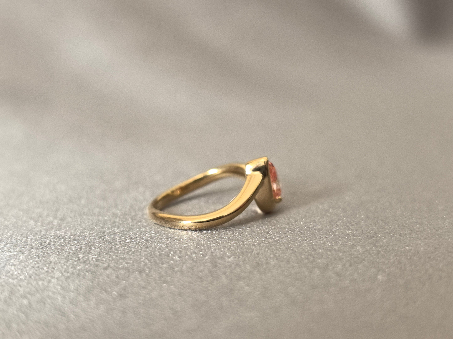 0.40ct Pink Pear Lab-Grown Diamond Pinky Ring