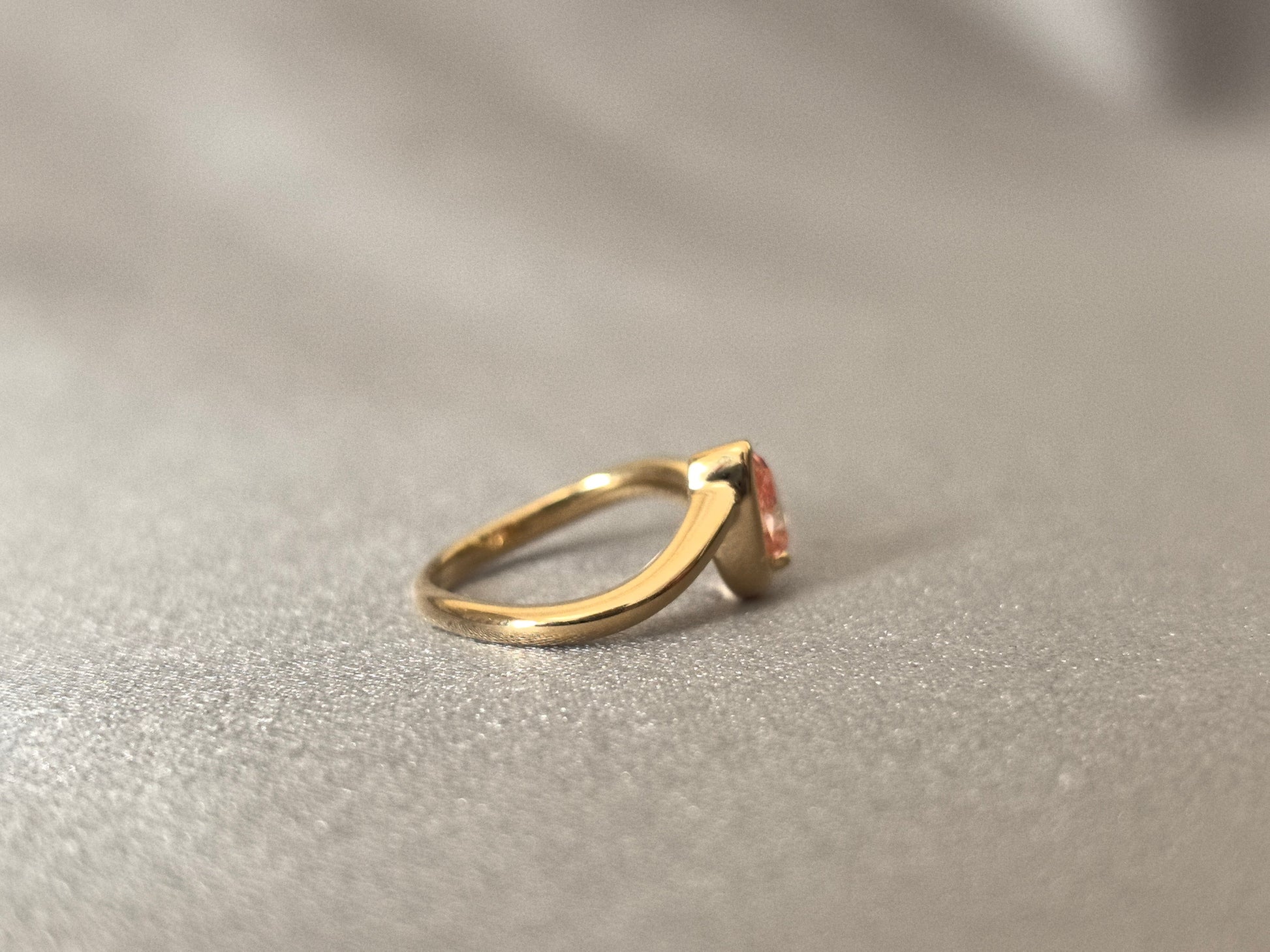0.40ct Pink Pear Lab-Grown Diamond Pinky Ring