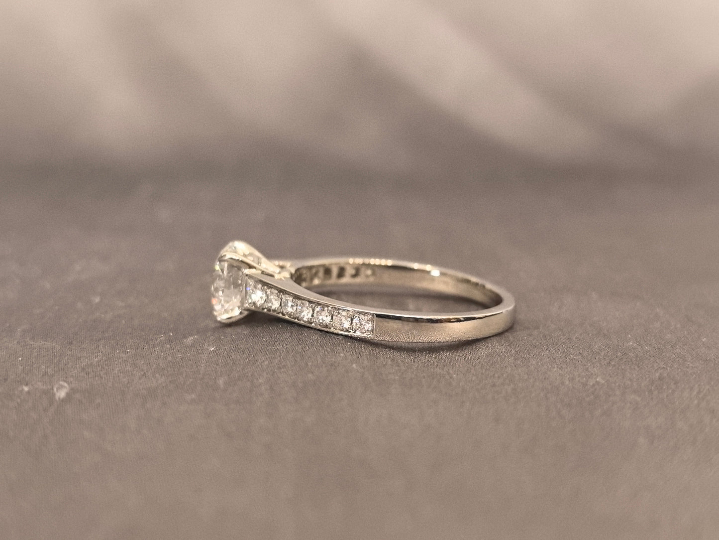 Platinum Channel Band - Half Eternity Rring - Classic Timeless Engagement