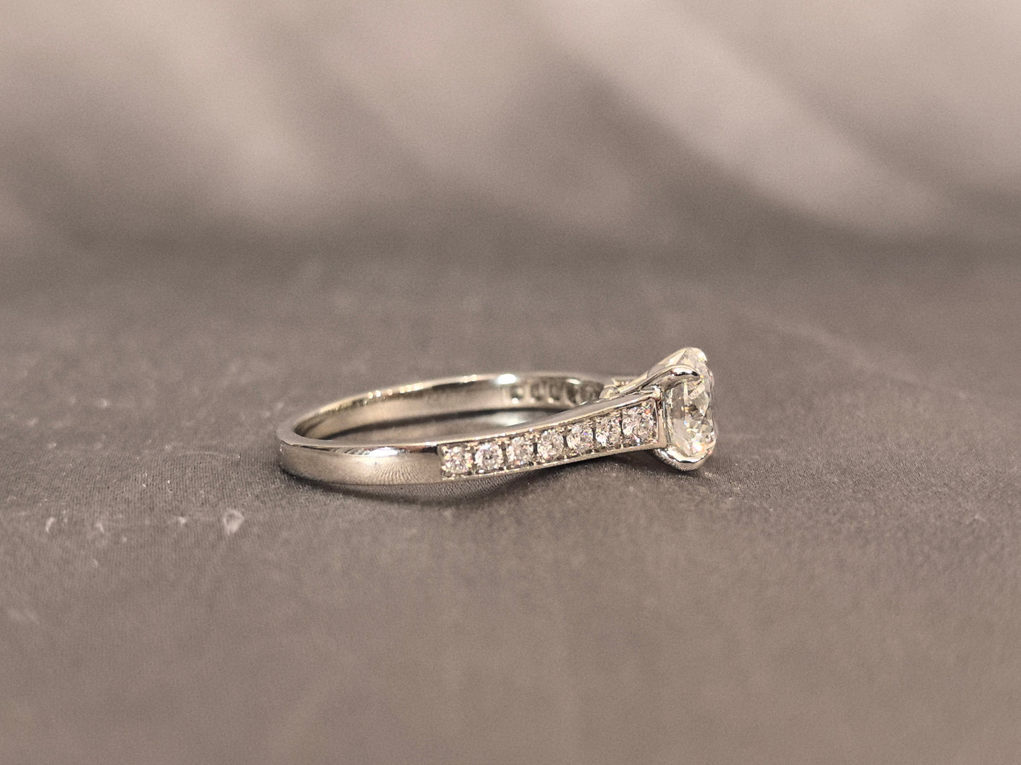 Platinum Channel Band - Half Eternity Rring - Classic Timeless Engagement