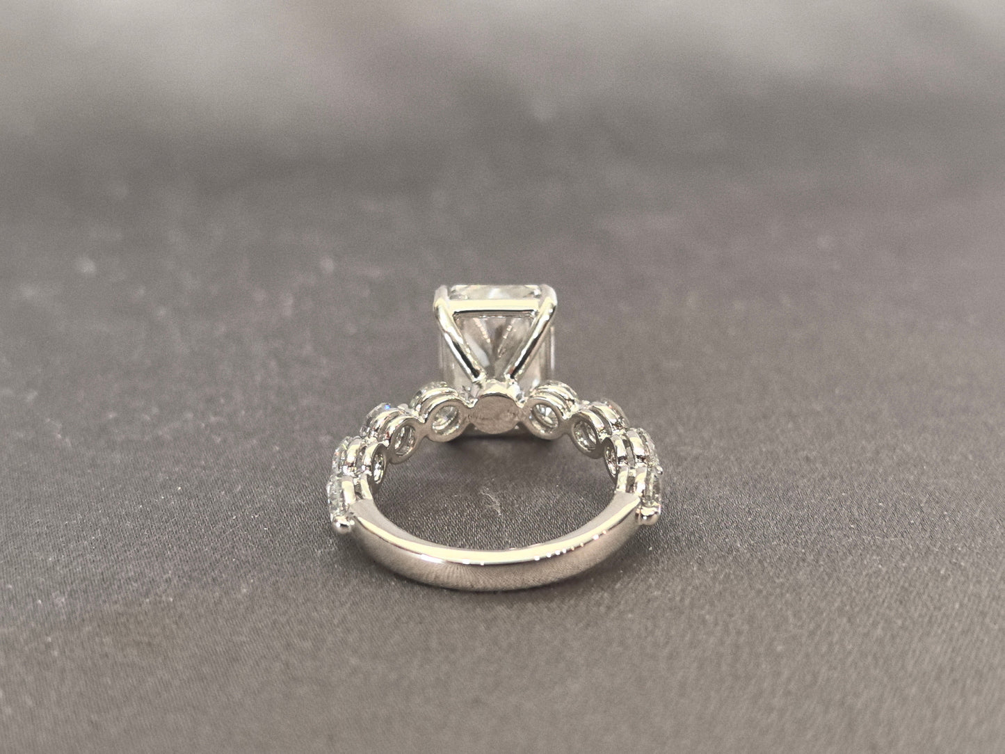 Antique-Inspired Radiant with Flanking Rounds Ring