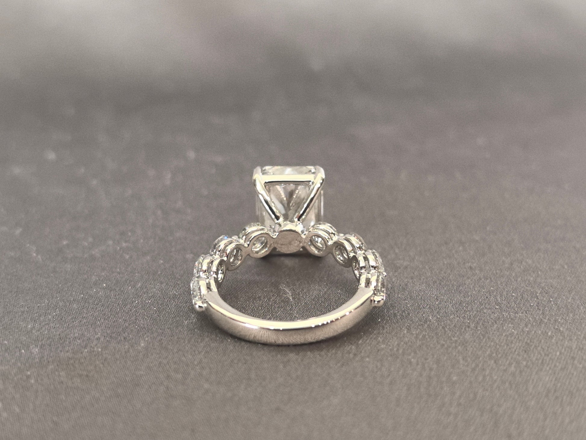 Antique-Inspired Radiant with Flanking Rounds Ring