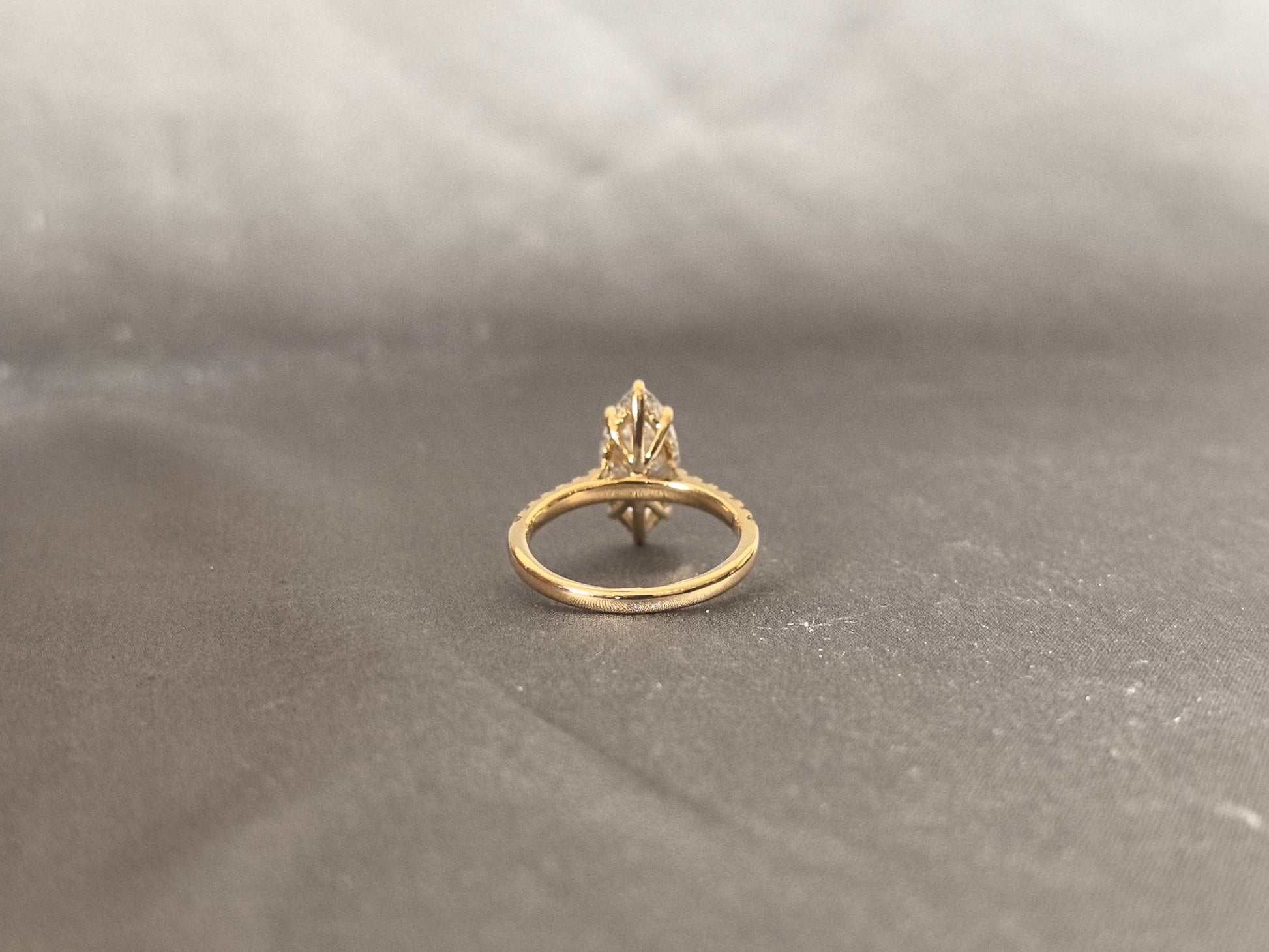 3 Carat Marquise Diamond Ring - 14K Yellow Gold Ring - Lab Grown Diamond Ring