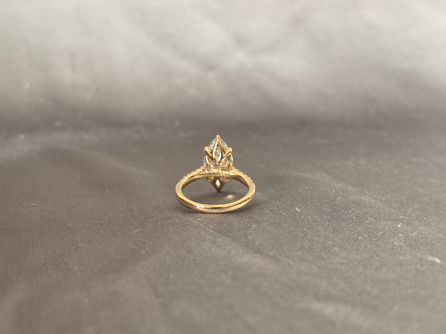 Marquise Diamond Ring - 14K Yellow Gold Ring - Lab Grown Diamond Ring