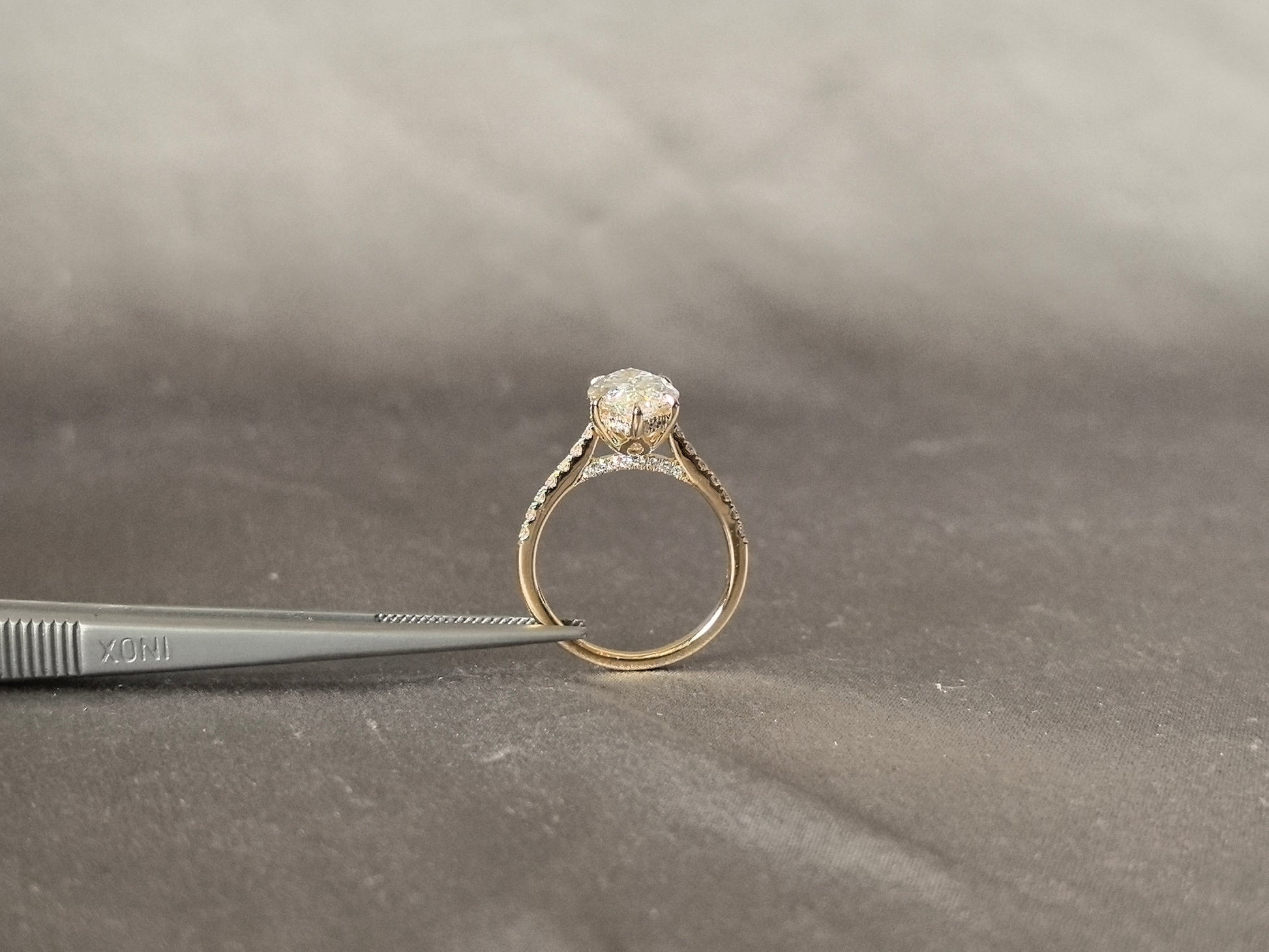 Marquise Diamond Ring - 14K Yellow Gold Ring - Lab Grown Diamond Ring