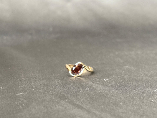 Oval Brown Diamond Ring - Lab Grown Diamond - Bezel Setting