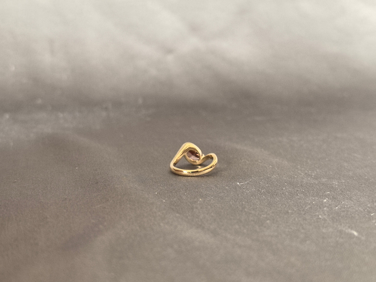 Oval Brown Diamond Ring - Lab Grown Diamond - Bezel Setting