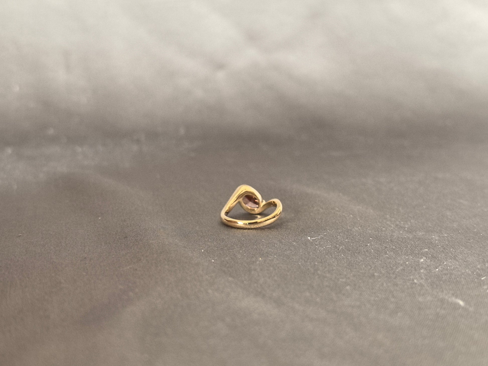 Oval Brown Diamond Ring - Lab Grown Diamond - Bezel Setting