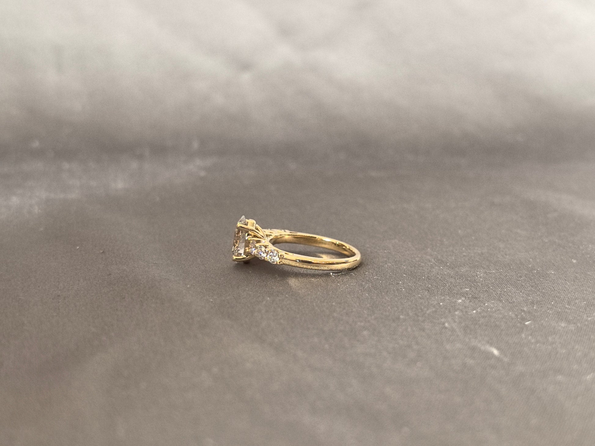 Oval Diamond Ring - Lab Grown Diamond Ring - Four Prong Setting