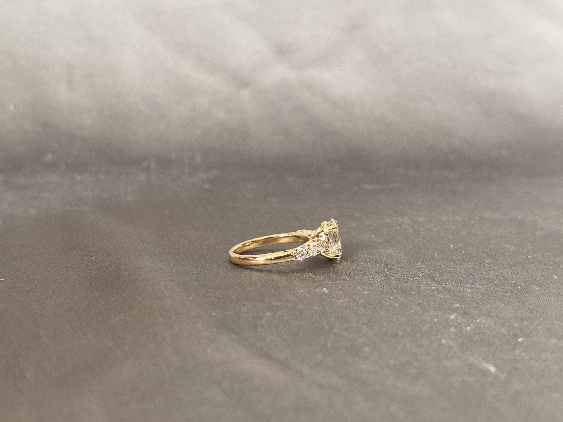 Oval Diamond Ring - Lab Grown Diamond Ring - Four Prong Setting