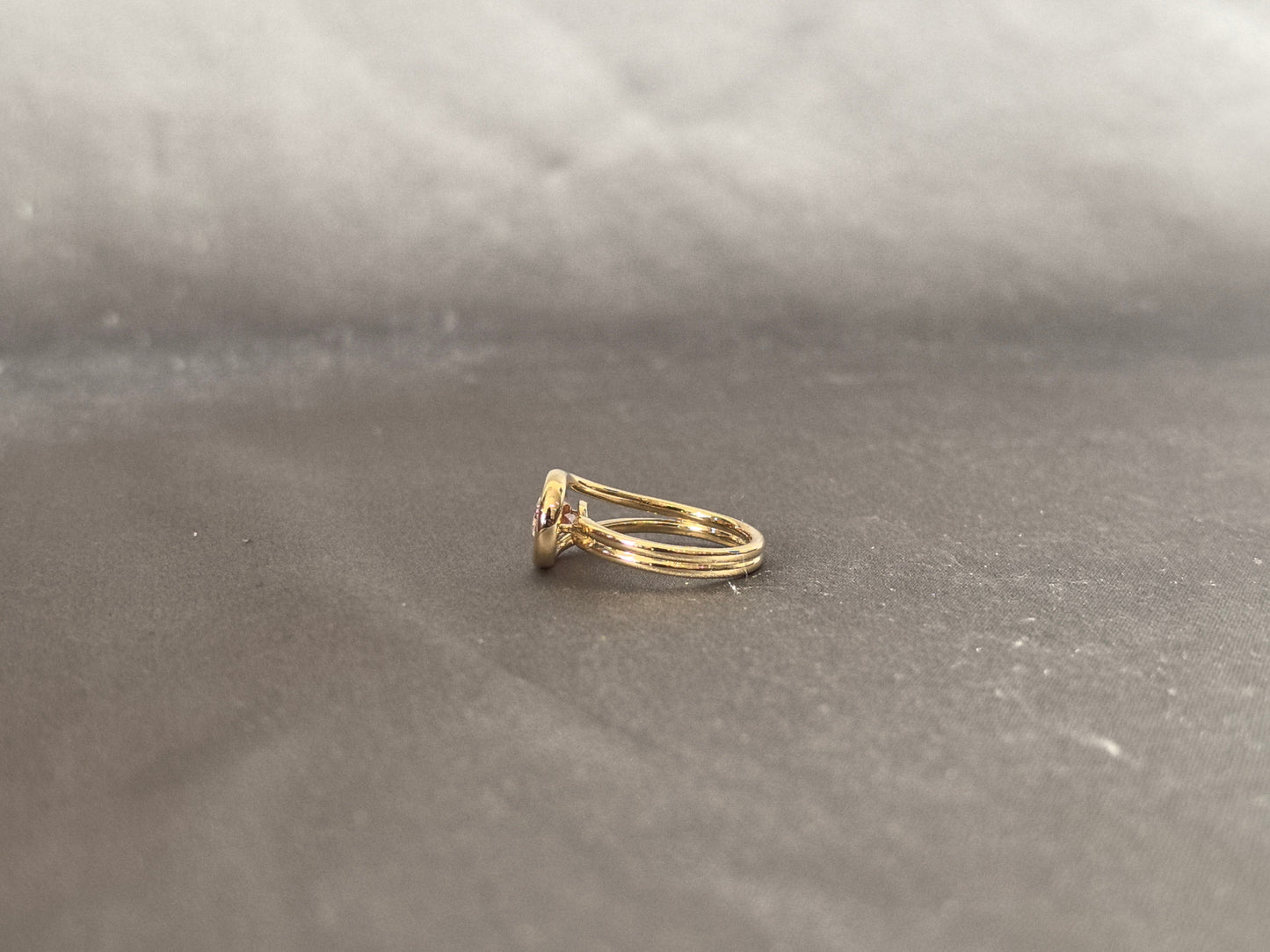 Oval Pink Diamond Ring - Lab Grown Diamond Ring - Bezel Setting