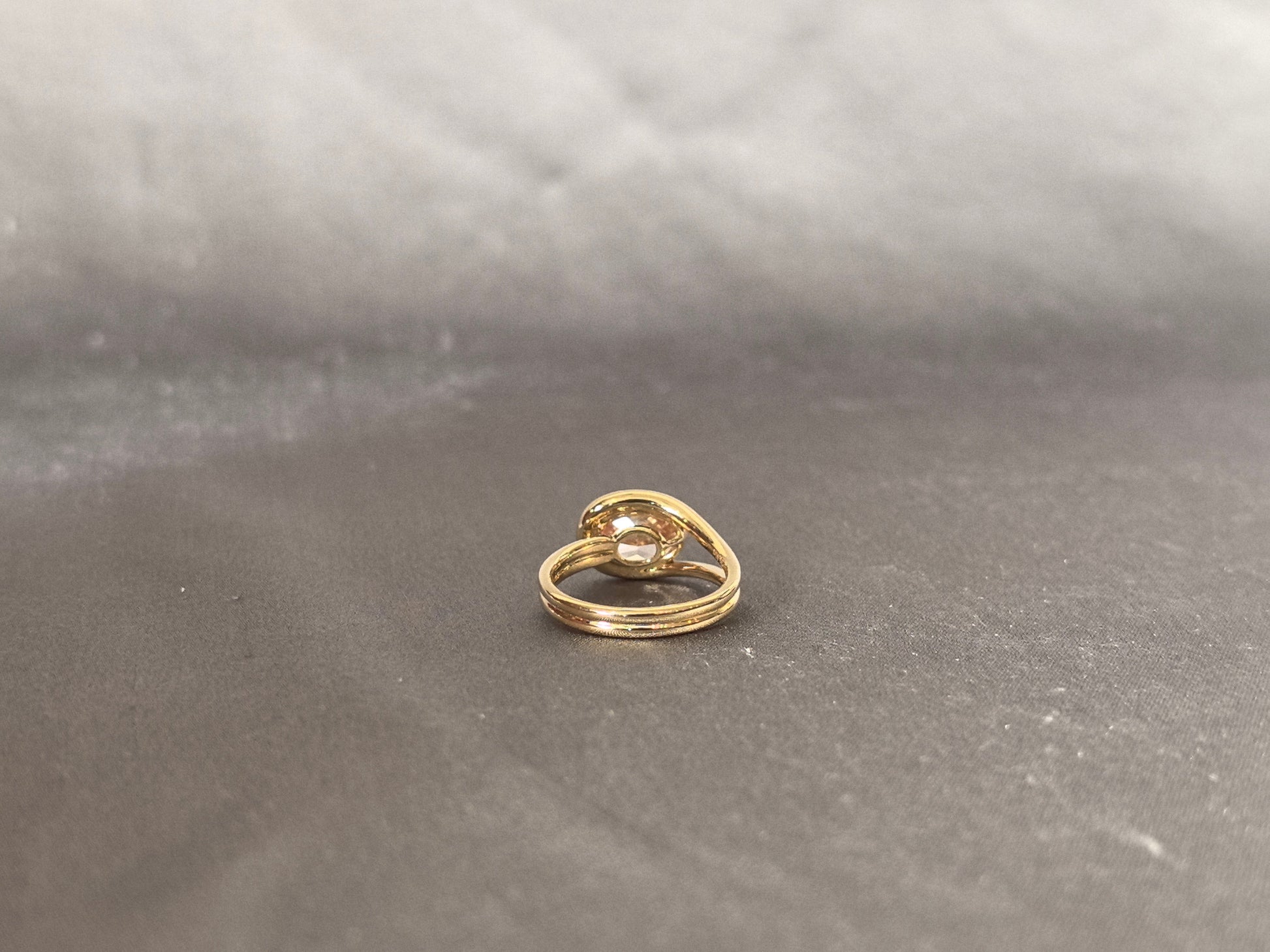 Oval Pink Diamond Ring - Lab Grown Diamond Ring - Bezel Setting