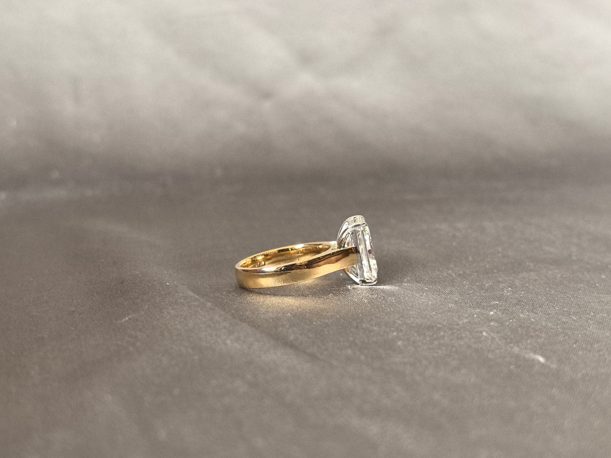 5 Carat Radiant Cut Diamond Ring - 14K Yellow Gold Ring - Lab Grown Diamond Ring