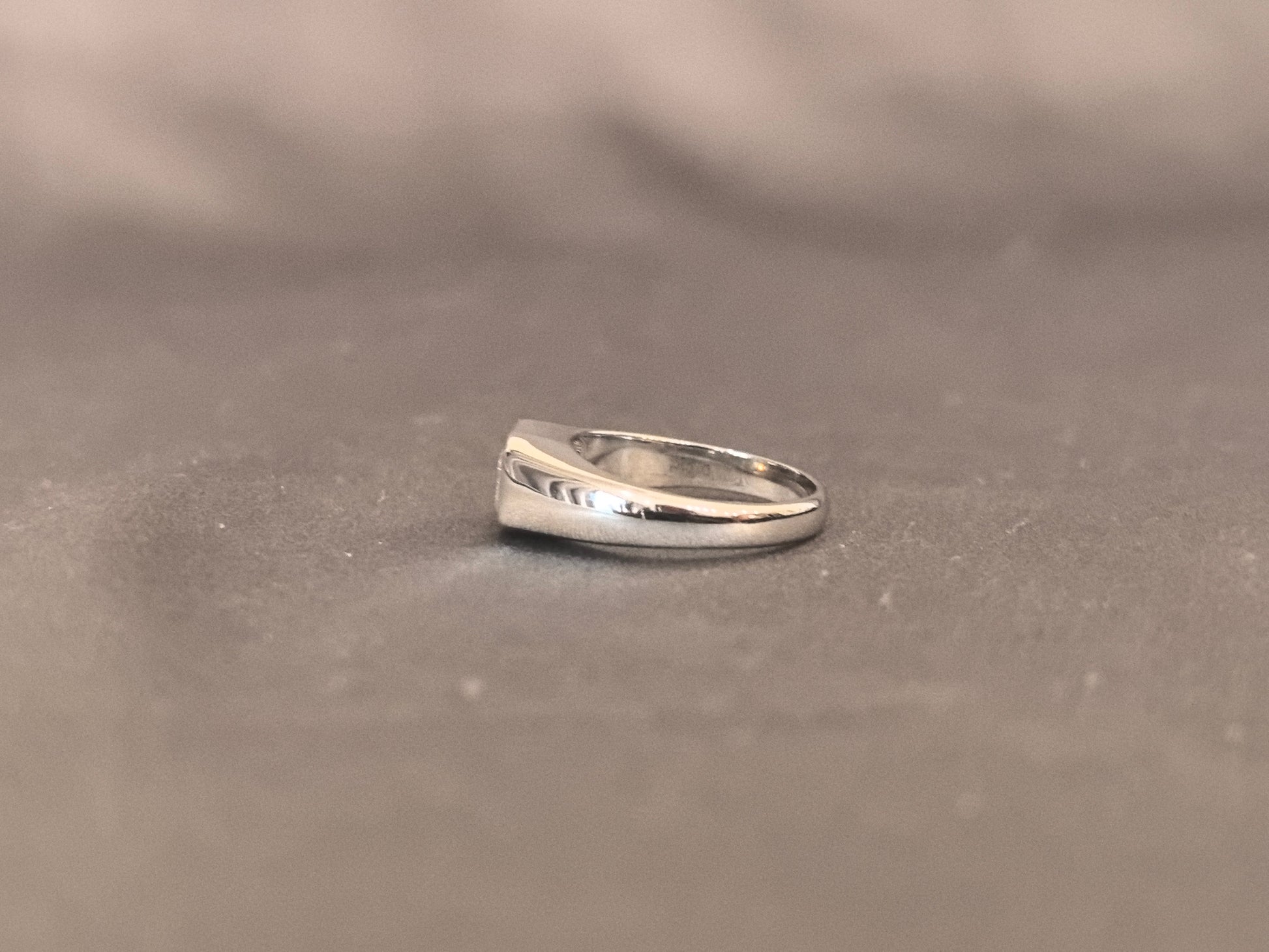 Emerald Cut Diamond Ring - Round Shank - Minimalist