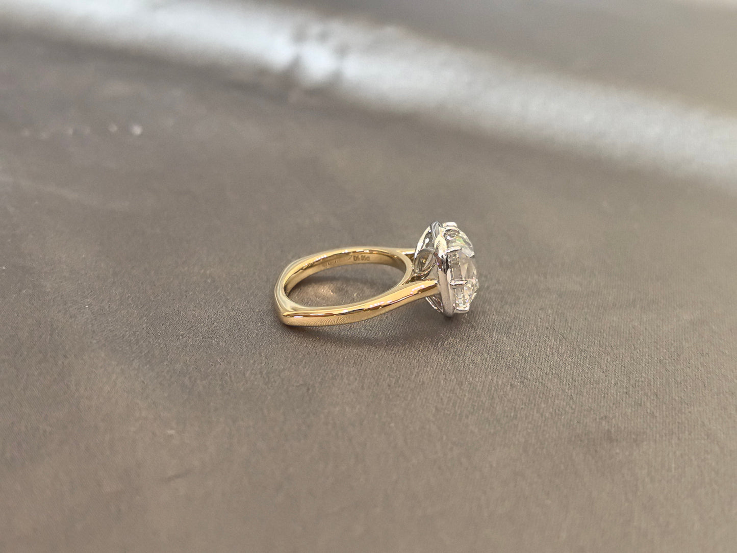Cushion-Cut Lab Diamond Solitaire Ring - Prong Setting - Modern Minimalist Design