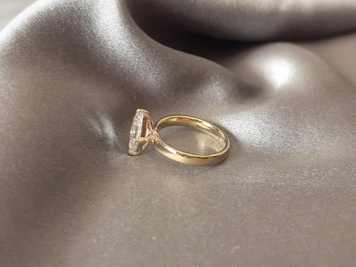 Kite-Cut Lab-Grown Diamond Solitaire Ring - Prong-Set - Refined Low-Profile Comfort-Fit Ring