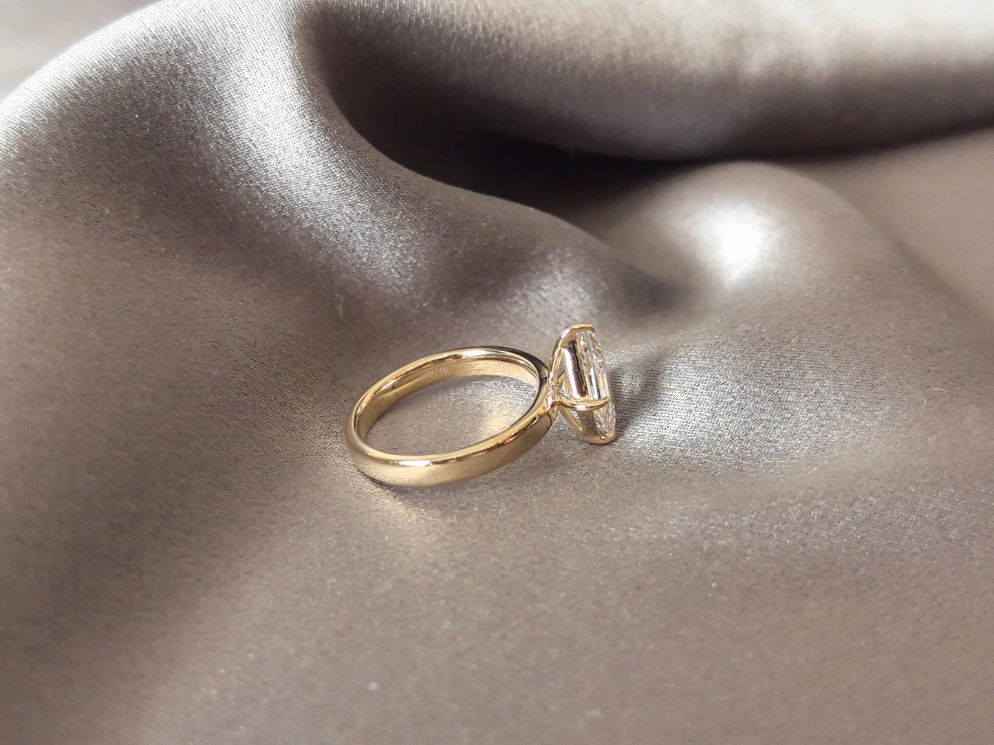 Kite-Cut Lab-Grown Diamond Solitaire Ring - Prong-Set - Refined Low-Profile Comfort-Fit Ring