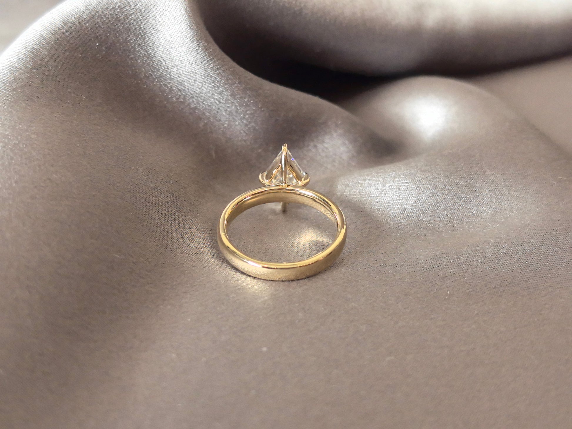 Kite-Cut Lab-Grown Diamond Solitaire Ring - Prong-Set - Refined Low-Profile Comfort-Fit Ring