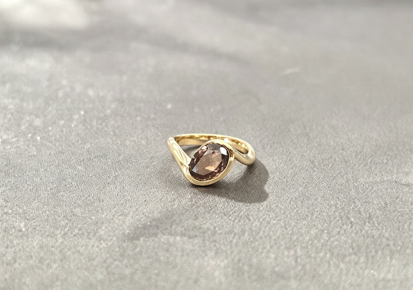 Oval Cut Lab Diamond Ring - Bezel Setting - Vintage Bridal Jewelry