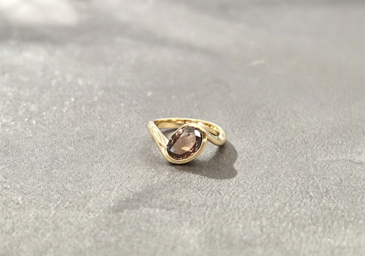 Oval Cut Lab Diamond Ring - Bezel Setting - Vintage Bridal Jewelry