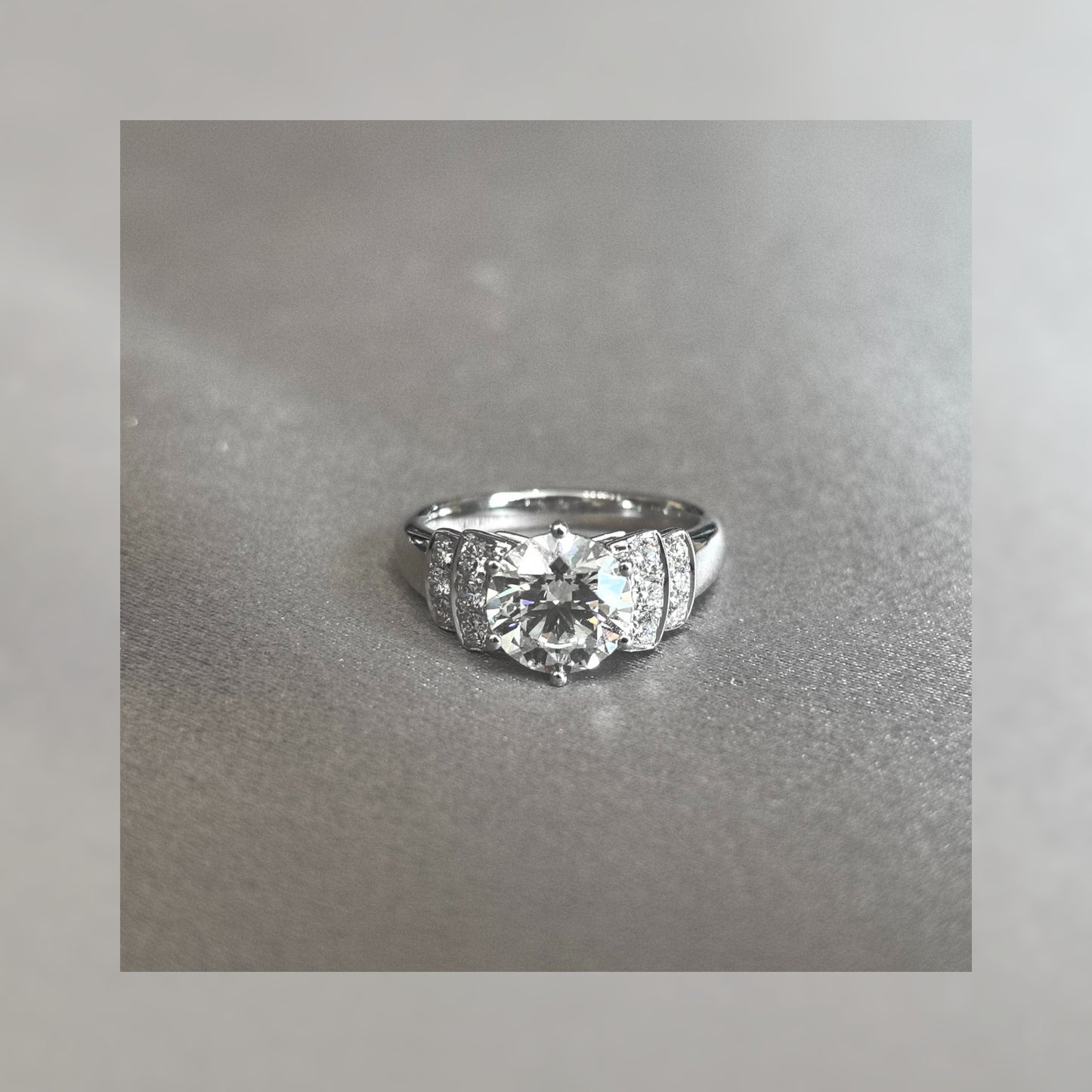 Round Brilliant Solitaire Ring - Wide Split Shank - Six-Prong