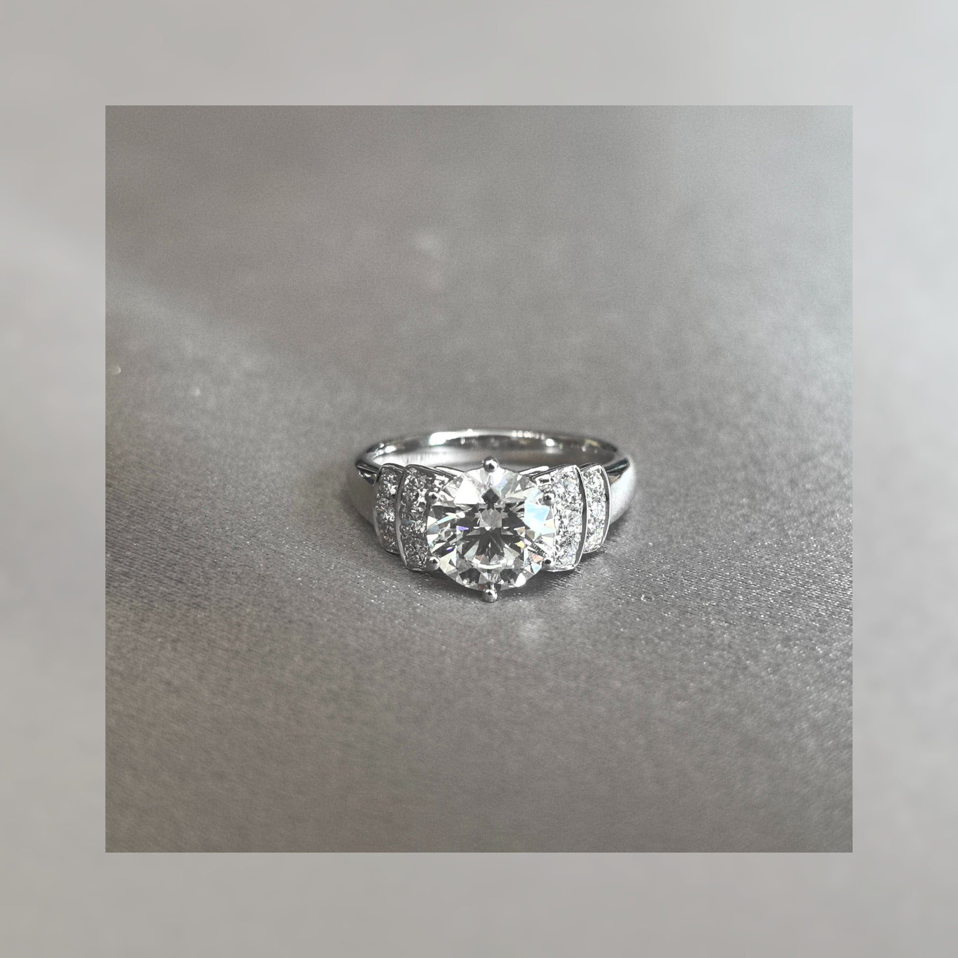 Round Brilliant Solitaire Ring - Wide Split Shank - Six-Prong