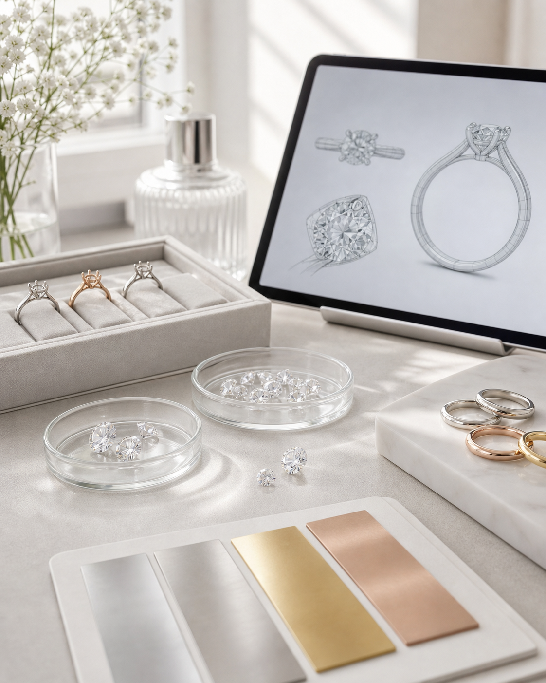 Diamond consultation with lab grown stones