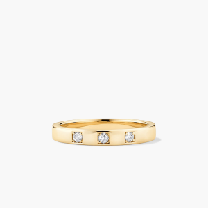 Minimal Diamond Band in 14K Gold