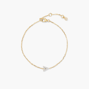 Diamond Initial Letter Bracelet