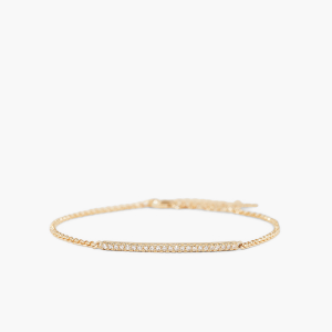 Pav鑼?Diamond Bar Bracelet