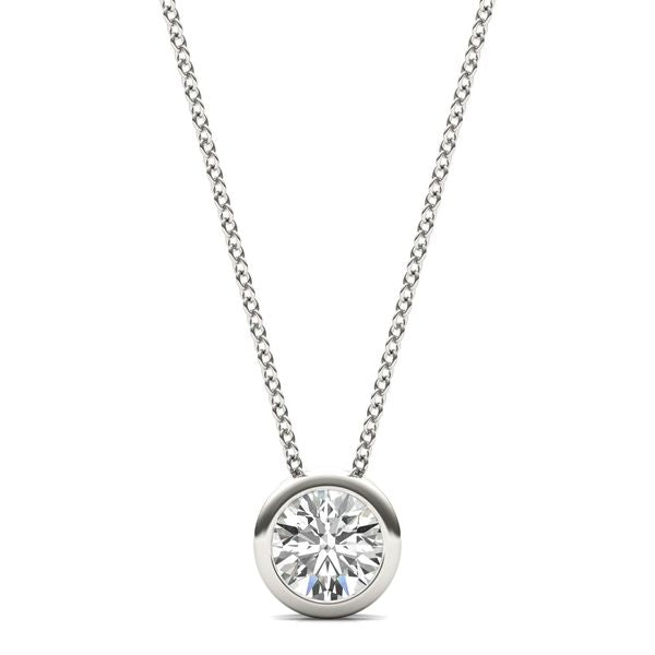 Round Brilliant Bezel Solitaire Pendant